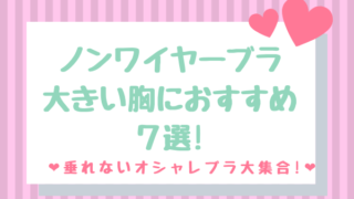 大きい胸におすすめのノンワイヤーブラ